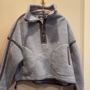 FP Movement by Free People Gray Sherpa Pullover
